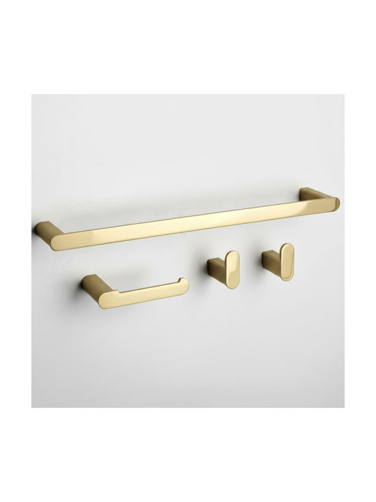 Rea Mati Badezimmerzubehör-Set Metall Gold 4 Stücke