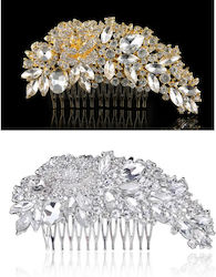 Bridal Hair Comb Crystals Gold Serene