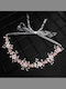 Bridal Hair Decoration Pink Gold Rose Gold Flowers Crystals Pearls Marlie