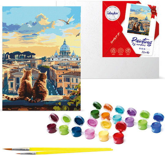 Ideyka Cats In Rome Комплект за Оцветяване 40x30см