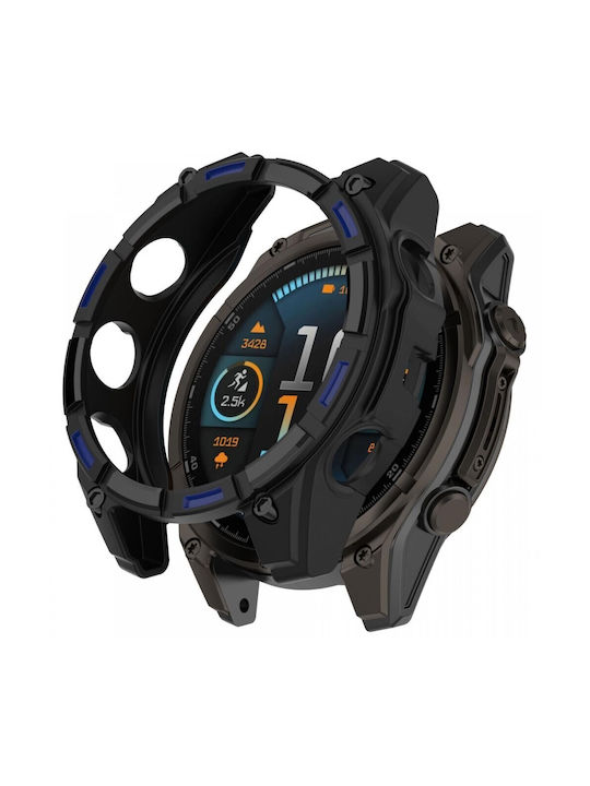 Θήκη Σιλικόνης Black/Blue για Garmin Fenix 8 (47 mm)