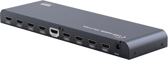 Premiumcord Premiumcord HDMI 2.0 Splitter 1-8 Ports 4K x 2K/60Hz Full HD 3D Black