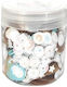 Sequins Crafts White Blue & Gold 30gr Interdruk