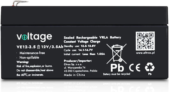 Voltage UPS Batterie mit Kapazität 3.5Ah und Spannung 12V 1Stück