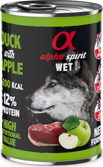 Alpha Spirit Nassfutter Hunde mit Ente, Huhn, Fleisch und Leber 400gr