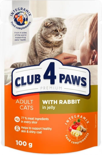 Club 4 Paws Wet Food for Cats with Rabbit 85gr