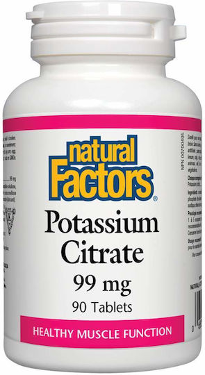 Natural Factors Potassium Citrate 99мг 90 табове Natural