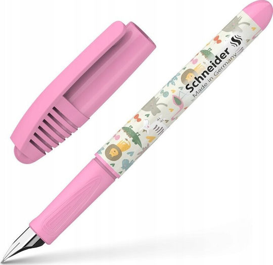 Schneider Fountain Pen Medium Pink Plastic with Pink Ink