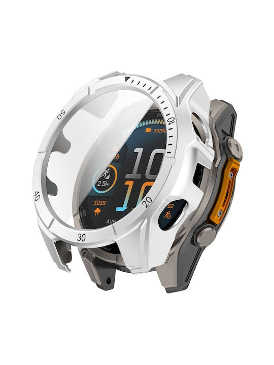 Plastic Case with Glass Silver/Black for Garmin Fenix 8 AMOLED (51mm)