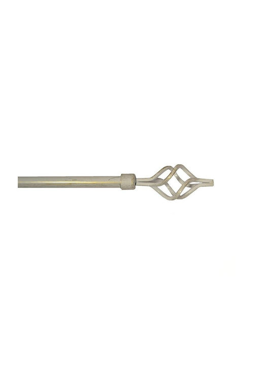 Palatex Pliabil Metalic Galerie pentru perdele Simplu Φ16mm 120-210buc Ivory