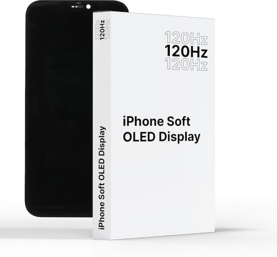 Screen OLED Soft with Touch Mechanism and Frame for iPhone 13 Pro Max (Black)