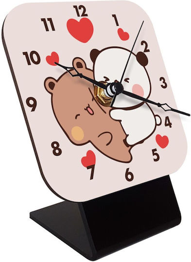 Koupakoupa Bubu & Dudu Tischuhr mit Zeigern Holz KP_31928_clock-desk-square