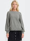 Women's Long Sleeve Sweater Grey Melange
