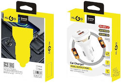 KLGO Car Charger with Ports 1xUSB-A 1xType-C