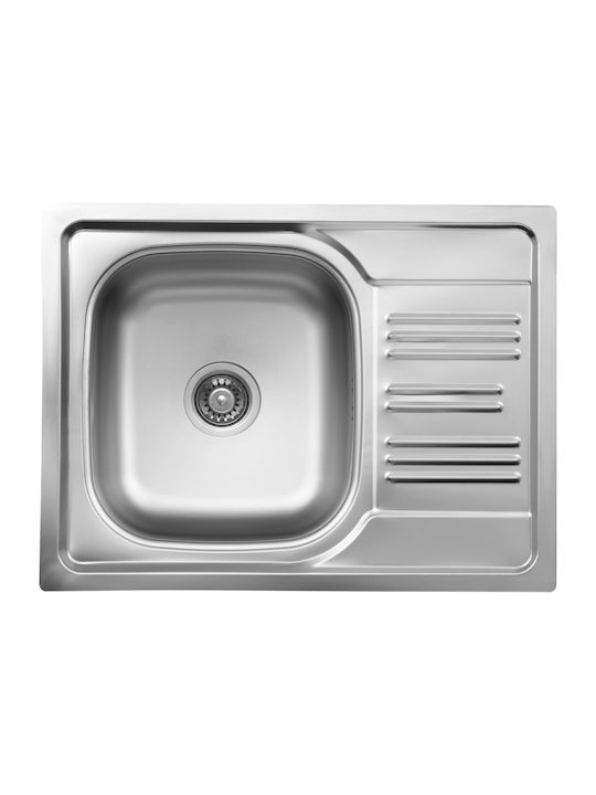 Deante Ένθετος Νεροχύτης Inox με Μπαταρία Μ43.5xΠ58cm Γκρι