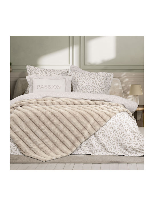 Nima Carezza Κουβέρτα Γούνινη Υπέρδιπλη 220x240εκ. Ivory Εκρού