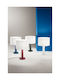 Fan Europe Sultan Metal Table Lamp with White Shade and Blue Base
