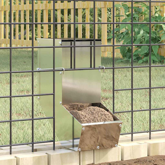vidaXL Metal Feeder for Rabbits with Capacity 1kg 17.5x26x28.5cm.
