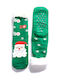 Women's Christmas Fleece Santa Claus Slippers Socks Green