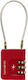 Samsonite Cablelock 3 Dial Steel Padlock with Cable Combination with TSA Certification 35mm Red 1pcs