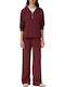 Label Γυναικεία Παντελόνα Burgundy