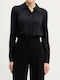 Langärmelig Damen Hemd Black