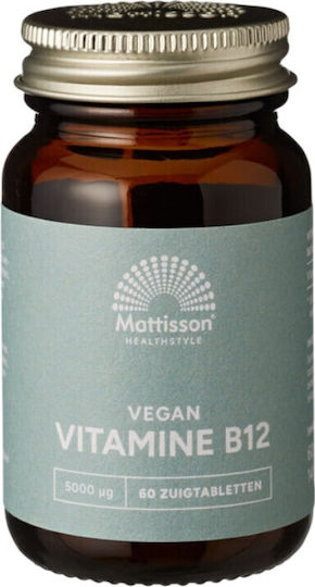 Mattisson Vitamine B12 Vitamin for Nervous System Health 5000mg 60 caps
