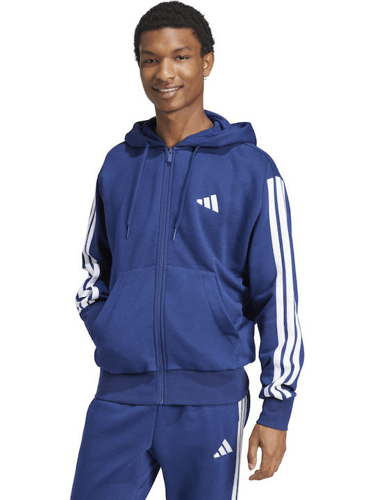 Essentials 3-Stripes Sweatshirt Für Herren Mit Kapuze In Blau