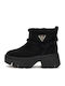 Women's Ankle Boots with Fur Black
