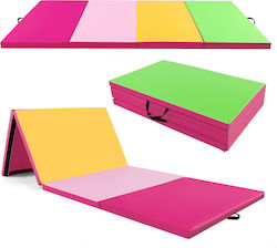 Costway Αναδιπλούμενο Στρώμα Γυμναστικής Pilates Ροζ (300x117x5cm)