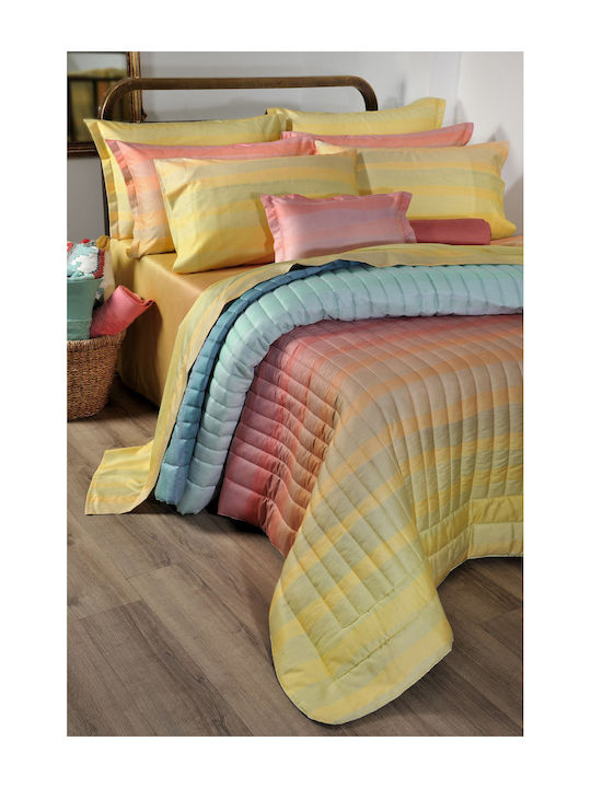 Down Town Home Duvet Cover Cotton Single 175x245 Burano Yellow