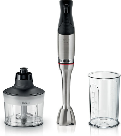 Bosch Serie 6 Ραβδομπλέντερ με Ανοξείδωτη Ράβδο 1200W Ασημί