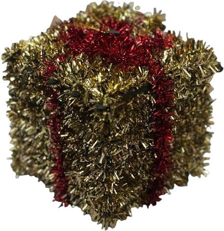 Panora Decorativ Cadou Tinsel Auriu 8,5cm