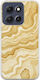 Agate Stone Golden Motorola Moto G86 5G Flexible TPU Transparent Silicone
