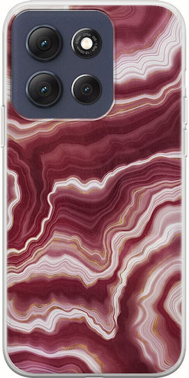 Piatra Agat Roșu Motorola Moto G86 5G TPU Flexibil Silicon Transparent