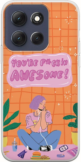 You Are Awesome Motorola Moto G86 5G Flexible TPU Transparent Silicone Mobile Phone Case