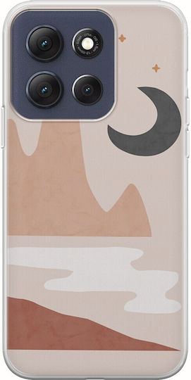 Landschaft Mond Motorola Moto G86 5G Flexible Tpu Transparente Silikon Handyhülle
