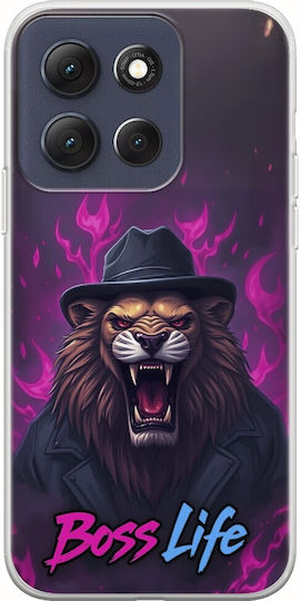 Boss Life Lion Motorola Moto G86 5G Flexible TPU Transparent Silicone Mobile Phone Case