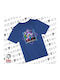 Kinderoberteile T-Shirts Blau Nether Portal KP 30066 T-Shirt-Kind Blau