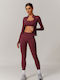 Set Women's Leggings Burgundy