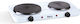 Telco Zd-1015a Enamel Countertop Double Burner White