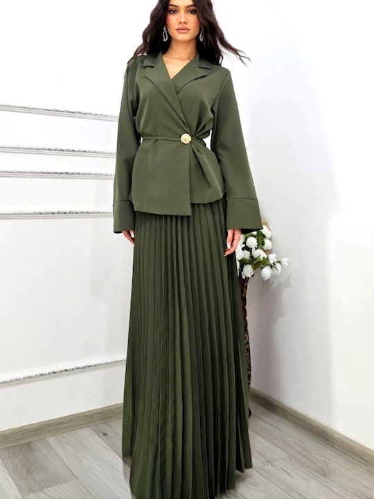 Set with Maxi Skirt Green