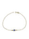 Roloi Kaliamanis Kids Bracelet Chain from Gold 9K with Evil Eye