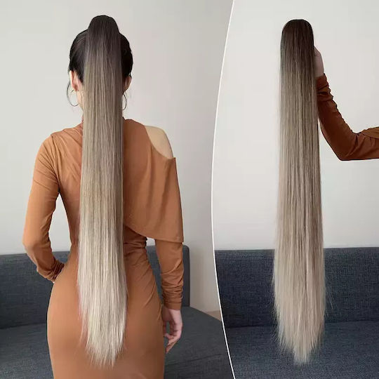 Natural Hair Ponytail Extension Clip Black Blonde Ombre
