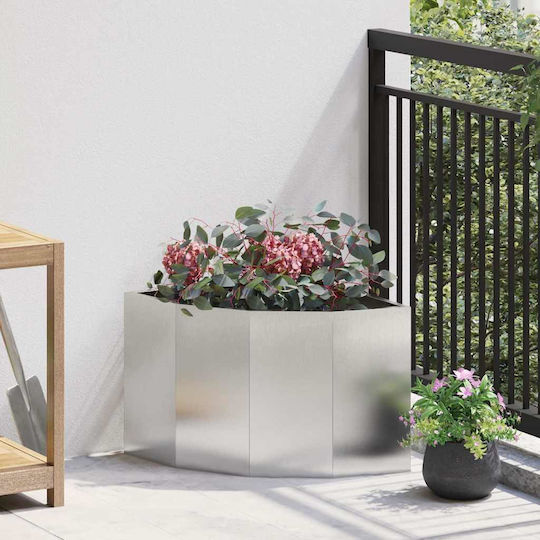 vidaXL Pot Metallic Silver 45x45x35cm.