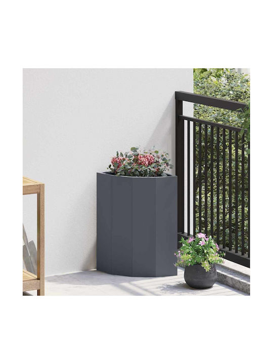 vidaXL Topf Metallisch Charcoal 30x30x50cm.