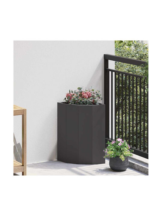 vidaXL Topf Metallisch Black 30x30x50cm.