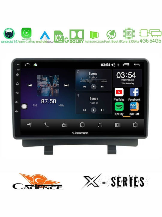 Cadence Auto-Audiosystem für Opel Zafira / Zafira Tourer 2012-2016 (Bluetooth/USB/WiFi/GPS/Apple-Carplay/Android-Auto)