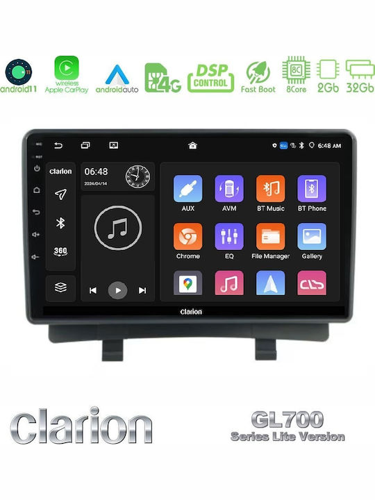 Clarion Car Audio System for Opel Zafira Zafira Tourer 2012-2016 Bluetooth USB Wi-Fi GPS Apple CarPlay Android Auto with 9 Inch Touch Screen