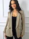 Lang Damen Blazer Cappuccino